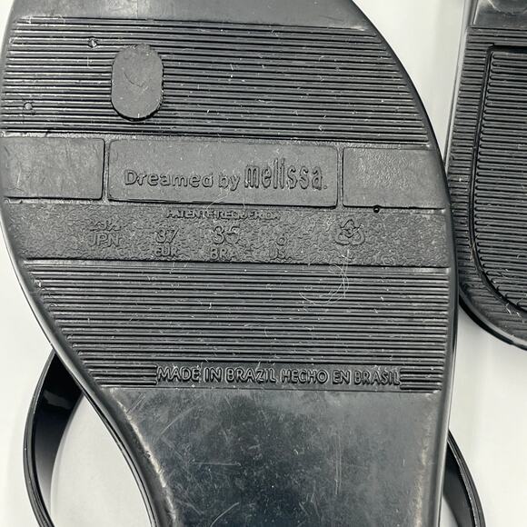 Melissa Mel Women's Black Heart Flip Flops Sandals sz 6 US 37 EUR - Picture 8 of 8